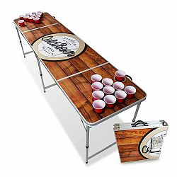 BeerCup Backspin Beer Pong, asztal, készlet, fa, jégtartó rekesz, 6 labda, 50 Cups