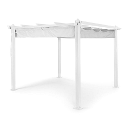 Blumfeldt Pantheon, pergola, négyzet alakú alumínium cső, 3 × 3 m, 4 sarokoszlop, vízálló