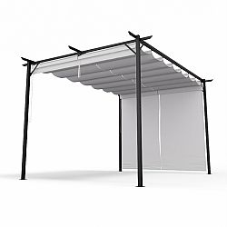 Blumfeldt Pantheon Robust, pergola, 3 x 4 m, oldalsó redőnyökkel, időjárásálló porszórt acél