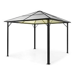 Blumfeldt Pantheon Solid Sky Ambient Solar, pavilon szürke tetővel, 3 × 3 m, polikarbonát, alumínium