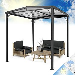 Blumfeldt Pantheon Solid Sky Flat, pergola, tető, 3 x 3 m, polikarbonát, szürke