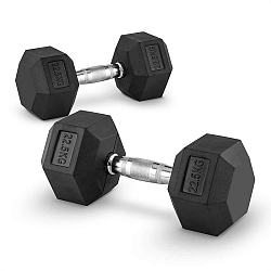 Capital Sports Hexbell 22,5 Dumbbell, egykezes súlyzó pár, 22,5 kg