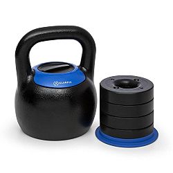 KLARFIT Adjustabell, állítható kettlebell, 16/18/20/22/24 kg, fekete/kék