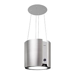 Klarstein Skyfall Smart, sziget páraelszívó, Ø 45 cm, légkeringetés, 402 m³/ó, LED, nemesacél, ezüst