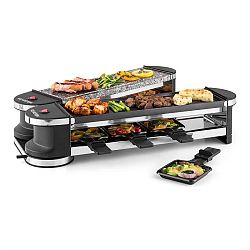 Klarstein Tenderloin 50/50, raclette grill, 1200 W, természetes kő, 8 személyre