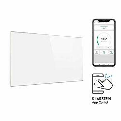 Klarstein Wonderwall 450 Smart, infravörös hősugárzó, 50 x 90 cm, 450 W, heti időzítő, IP24, fehér