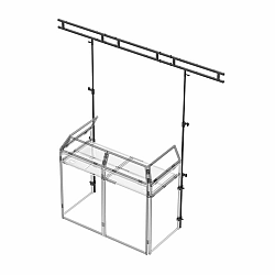 Power Dynamics DB3L, fénytartó állvány DB3 DJ pulthoz, állítható magasságú
