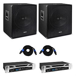 Vonyx Bass Storn DJ PA szett, 2 x PA erősítő 500W, 2 x PA subwoofer 600 W