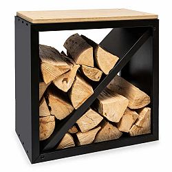 Blumfeldt Kindlewood S Black, fa állvány, pad, 57 × 56 × 36 cm, bambusz, cink