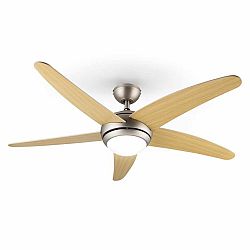 Klarstein Bolero, 55W, mennyezeti ventilátor lámpával, 134cm, juharfa karok, távirányító