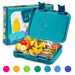 Klarstein junior Lunchbox, 6 rekesz, 21,3 x 15 x 4,5 cm (Sz x Ma x Mé), BPA-mentes